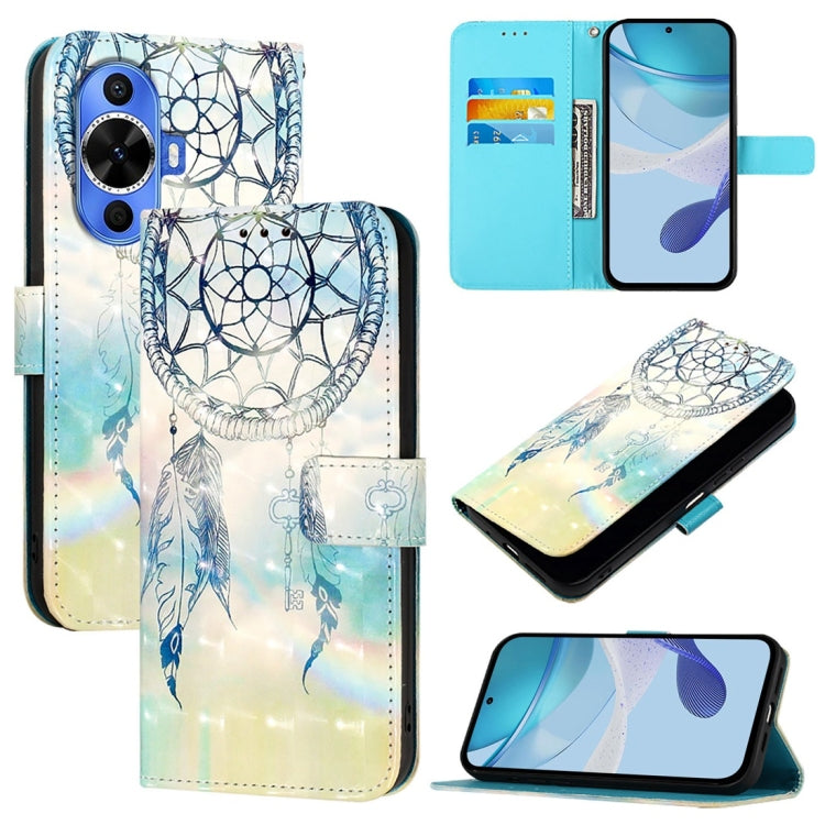 3D Painting Horizontal Flip Leather Phone Case, For Huawei nova 12s Global, For Huawei Pura 70 Pro, For Huawei Pura 70, For Huawei Mate 60, For Huawei Mate 60 Pro, For Huawei P60 Art