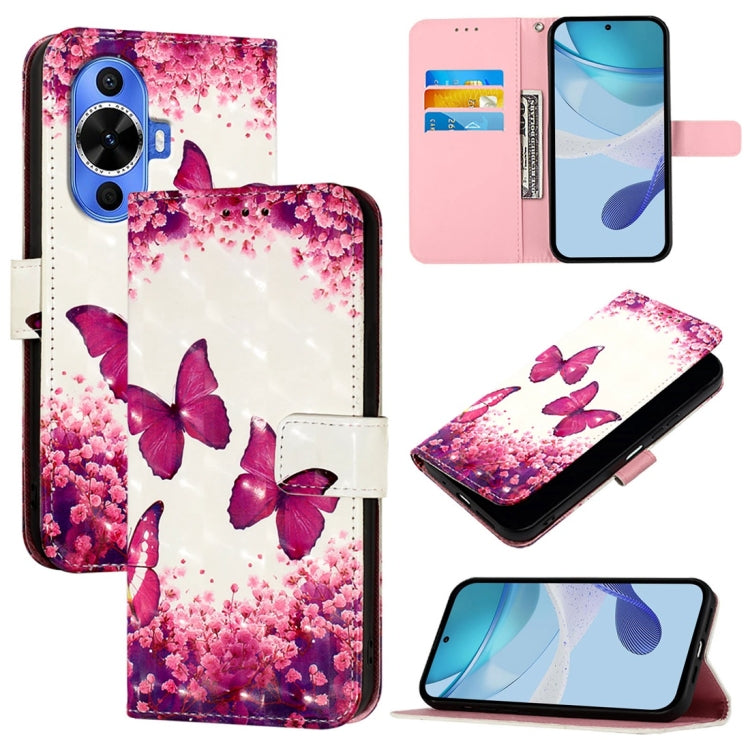 3D Painting Horizontal Flip Leather Phone Case, For Huawei nova 12s Global, For Huawei Pura 70 Pro, For Huawei Pura 70, For Huawei Mate 60, For Huawei Mate 60 Pro, For Huawei P60 Art
