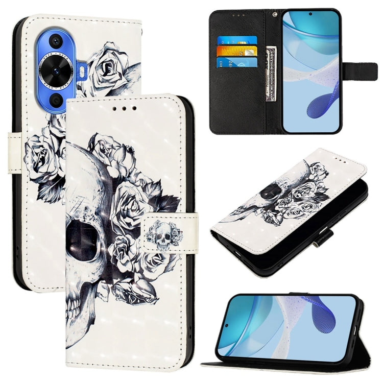 3D Painting Horizontal Flip Leather Phone Case, For Huawei nova 12s Global, For Huawei Pura 70 Pro, For Huawei Pura 70, For Huawei Mate 60, For Huawei Mate 60 Pro, For Huawei P60 Art
