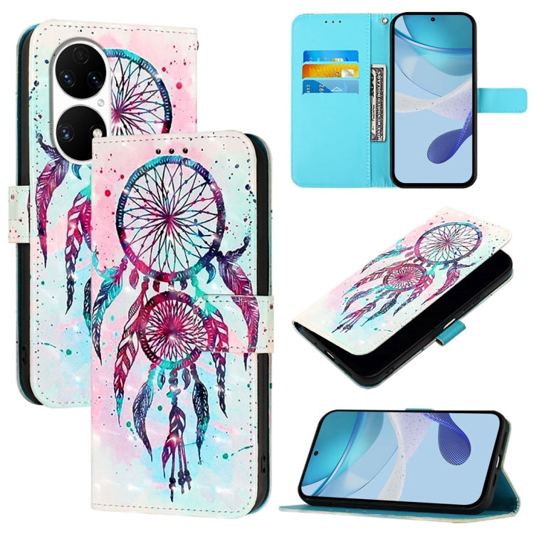 3D Painting Horizontal Flip Leather Phone Case, For Huawei P60, For Huawei P60 Pro, For Huawei Enjoy 50 Pro 4G / Nova Y90, For Huawei Enjoy 50 4G / Nova Y70 Plus, For Huawei P50 Pro, For Huawei P50