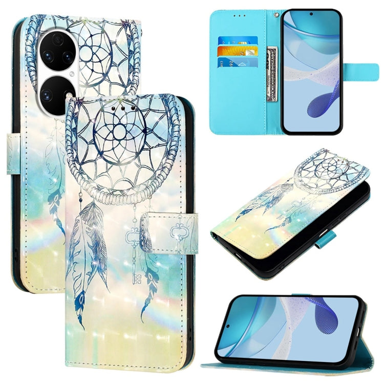 3D Painting Horizontal Flip Leather Phone Case, For Huawei P60, For Huawei P60 Pro, For Huawei Enjoy 50 Pro 4G / Nova Y90, For Huawei Enjoy 50 4G / Nova Y70 Plus, For Huawei P50 Pro, For Huawei P50