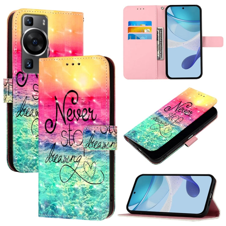 3D Painting Horizontal Flip Leather Phone Case, For Huawei P60, For Huawei P60 Pro, For Huawei Enjoy 50 Pro 4G / Nova Y90, For Huawei Enjoy 50 4G / Nova Y70 Plus, For Huawei P50 Pro, For Huawei P50