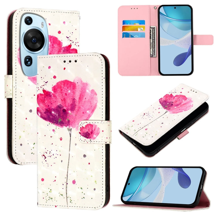 3D Painting Horizontal Flip Leather Phone Case, For Huawei nova 12s Global, For Huawei Pura 70 Pro, For Huawei Pura 70, For Huawei Mate 60, For Huawei Mate 60 Pro, For Huawei P60 Art
