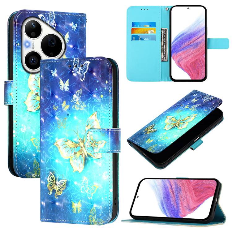3D Painting Horizontal Flip Leather Phone Case, For Huawei Pura 90 Pro Max, For Huawei Pura 90 Pro, For Huawei Mate 70 Air, For Huawei nova 13 Pro, For Huawei nova 13 / nova 12, For Huawei nova 12i Global
