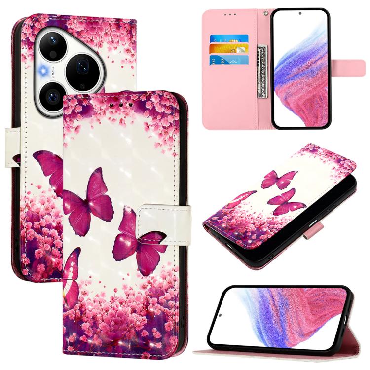 3D Painting Horizontal Flip Leather Phone Case, For Huawei Pura 90 Pro Max, For Huawei Pura 90 Pro, For Huawei Mate 70 Air, For Huawei nova 13 Pro, For Huawei nova 13 / nova 12, For Huawei nova 12i Global