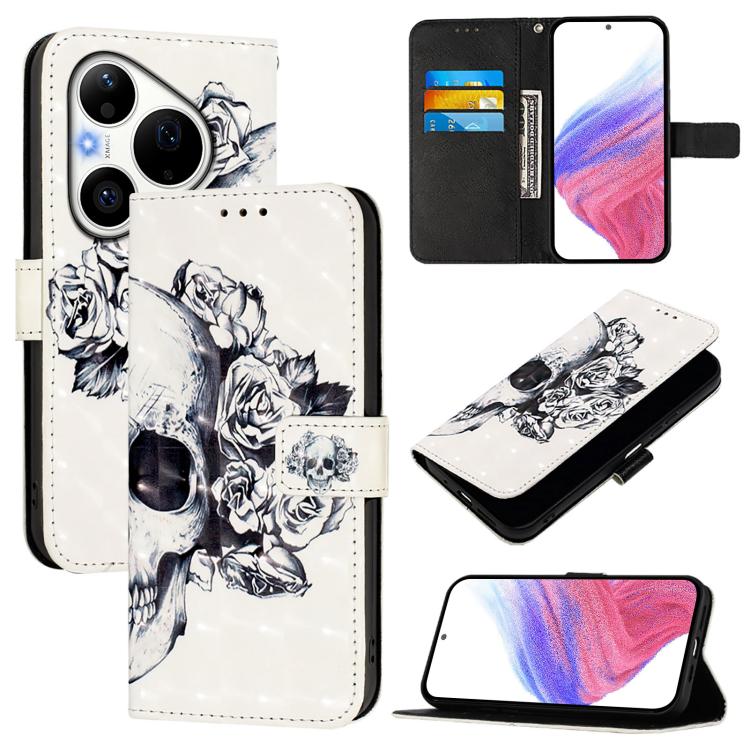 3D Painting Horizontal Flip Leather Phone Case, For Huawei Pura 90 Pro Max, For Huawei Pura 90 Pro, For Huawei Mate 70 Air, For Huawei nova 13 Pro, For Huawei nova 13 / nova 12, For Huawei nova 12i Global