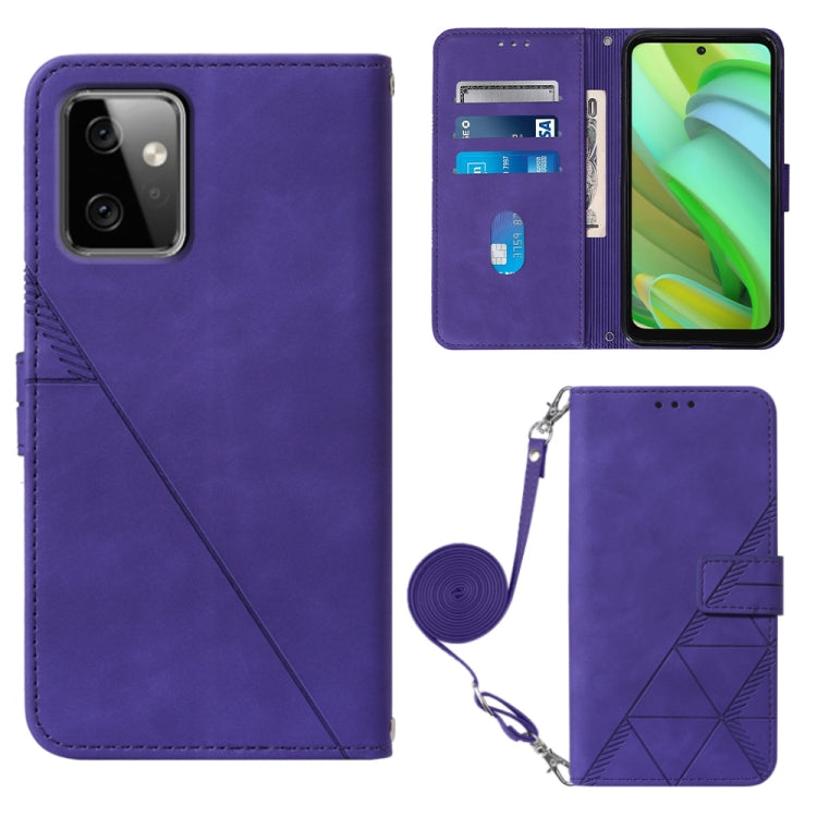 Crossbody 3D Embossed Flip Leather Phone Case, For Motorola Moto G54, For Motorola Moto G14, For Motorola Moto G Power 2023