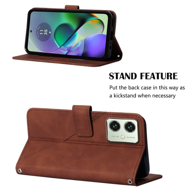 Crossbody 3D Embossed Flip Leather Phone Case, For Motorola Moto G54, For Motorola Moto G14, For Motorola Moto G Power 2023
