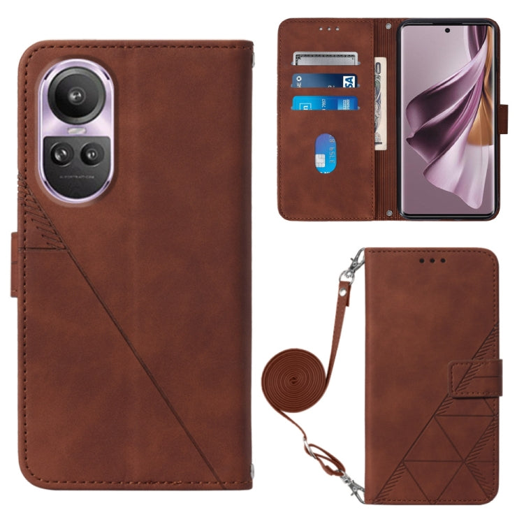 Crossbody 3D Embossed Flip Leather Phone Case, For OPPO A60 4G Global, For OPPO A3 Pro 5G Global, For OPPO Reno11 5G Global, For OPPO Reno11 Pro 5G Global, For OPPO A38 4G Global, For OPPO Reno10 / 10 Pro Global, For OPPO A32 2020 4G / A53 2020 4G     ...