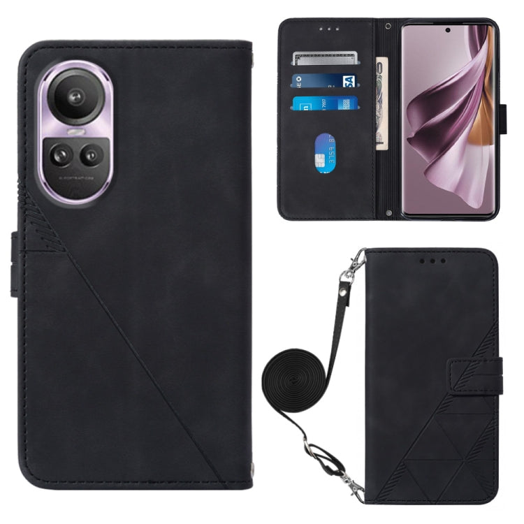 Crossbody 3D Embossed Flip Leather Phone Case, For OPPO A60 4G Global, For OPPO A3 Pro 5G Global, For OPPO Reno11 5G Global, For OPPO Reno11 Pro 5G Global, For OPPO A38 4G Global, For OPPO Reno10 / 10 Pro Global, For OPPO A32 2020 4G / A53 2020 4G     ...