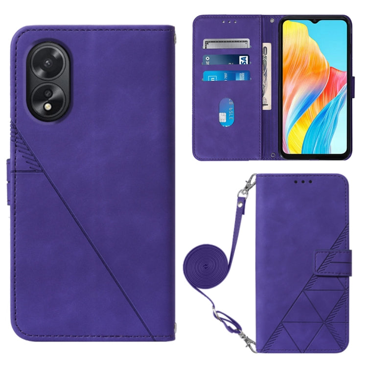 Crossbody 3D Embossed Flip Leather Phone Case, For OPPO A60 4G Global, For OPPO A3 Pro 5G Global, For OPPO Reno11 5G Global, For OPPO Reno11 Pro 5G Global, For OPPO A38 4G Global, For OPPO Reno10 / 10 Pro Global, For OPPO A32 2020 4G / A53 2020 4G     ...