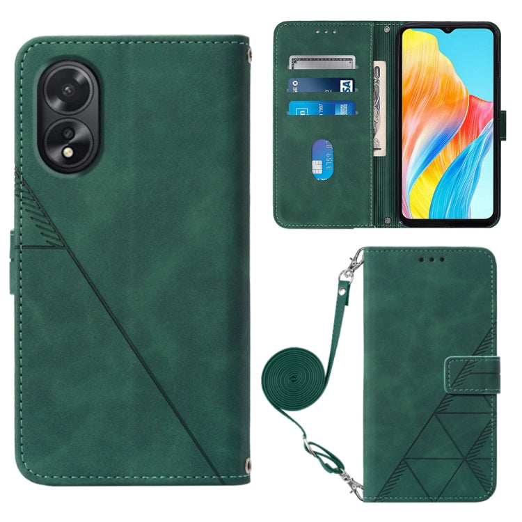 Crossbody 3D Embossed Flip Leather Phone Case, For OPPO A60 4G Global, For OPPO A3 Pro 5G Global, For OPPO Reno11 5G Global, For OPPO Reno11 Pro 5G Global, For OPPO A38 4G Global, For OPPO Reno10 / 10 Pro Global, For OPPO A32 2020 4G / A53 2020 4G     ...