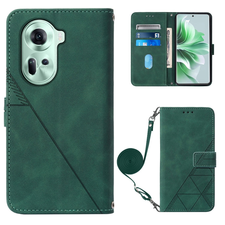 Crossbody 3D Embossed Flip Leather Phone Case, For OPPO A60 4G Global, For OPPO A3 Pro 5G Global, For OPPO Reno11 5G Global, For OPPO Reno11 Pro 5G Global, For OPPO A38 4G Global, For OPPO Reno10 / 10 Pro Global, For OPPO A32 2020 4G / A53 2020 4G     ...