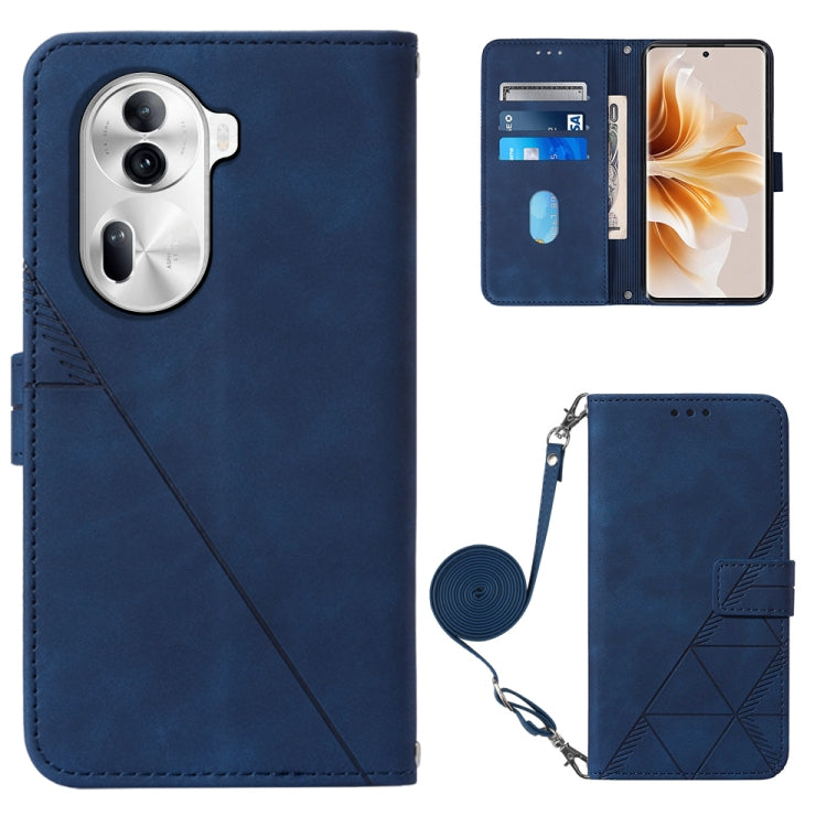 Crossbody 3D Embossed Flip Leather Phone Case, For OPPO A60 4G Global, For OPPO A3 Pro 5G Global, For OPPO Reno11 5G Global, For OPPO Reno11 Pro 5G Global, For OPPO A38 4G Global, For OPPO Reno10 / 10 Pro Global, For OPPO A32 2020 4G / A53 2020 4G     ...