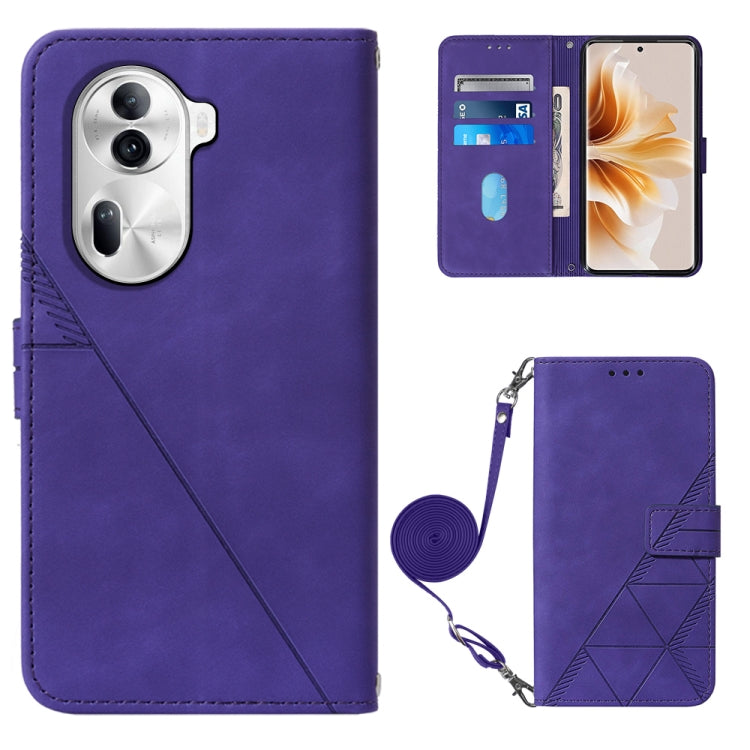Crossbody 3D Embossed Flip Leather Phone Case, For OPPO A60 4G Global, For OPPO A3 Pro 5G Global, For OPPO Reno11 5G Global, For OPPO Reno11 Pro 5G Global, For OPPO A38 4G Global, For OPPO Reno10 / 10 Pro Global, For OPPO A32 2020 4G / A53 2020 4G     ...
