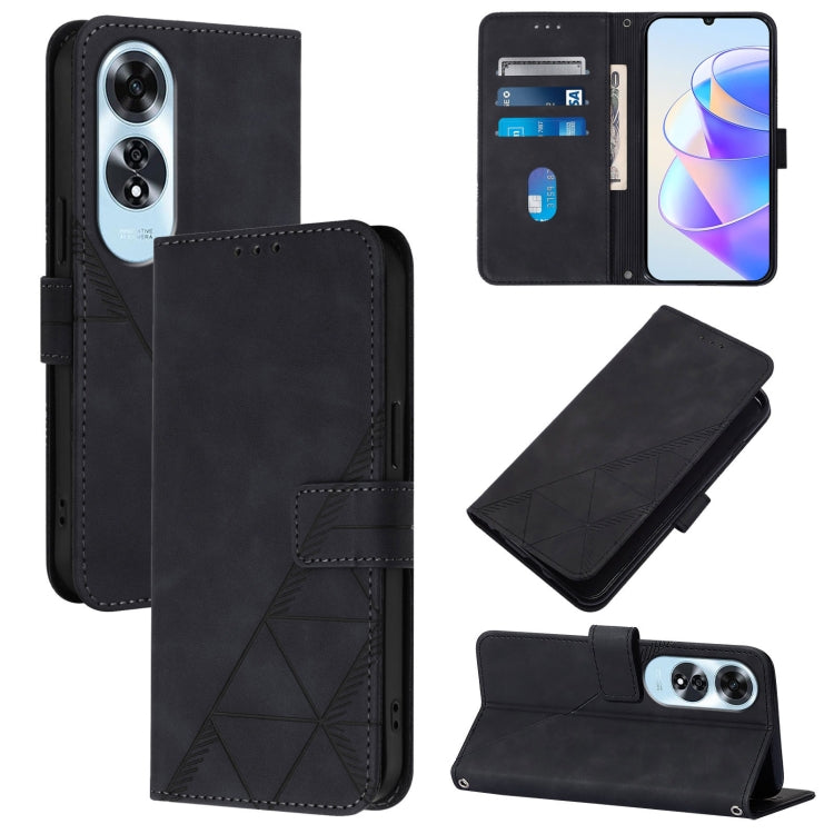 Crossbody 3D Embossed Flip Leather Phone Case, For OPPO A60 4G Global, For OPPO A3 Pro 5G Global, For OPPO Reno11 5G Global, For OPPO Reno11 Pro 5G Global, For OPPO A38 4G Global, For OPPO Reno10 / 10 Pro Global, For OPPO A32 2020 4G / A53 2020 4G     ...