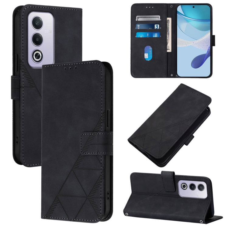 Crossbody 3D Embossed Flip Leather Phone Case, For OPPO A60 4G Global, For OPPO A3 Pro 5G Global, For OPPO Reno11 5G Global, For OPPO Reno11 Pro 5G Global, For OPPO A38 4G Global, For OPPO Reno10 / 10 Pro Global, For OPPO A32 2020 4G / A53 2020 4G     ...