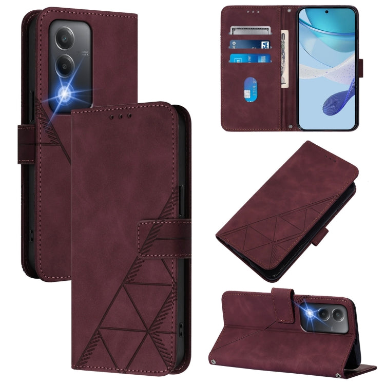 Crossbody 3D Embossed Flip Leather Phone Case, For OPPO A5 Pro 5G Global, For OPPO Reno13 F 5G Global, For OPPO A5 Pro China, For OPPO A80 5G EU, For OPPO K12x 5G Global, For OPPO Reno12 F 5G Global, For OPPO Reno12 Pro Global, For OPPO Reno12 Global