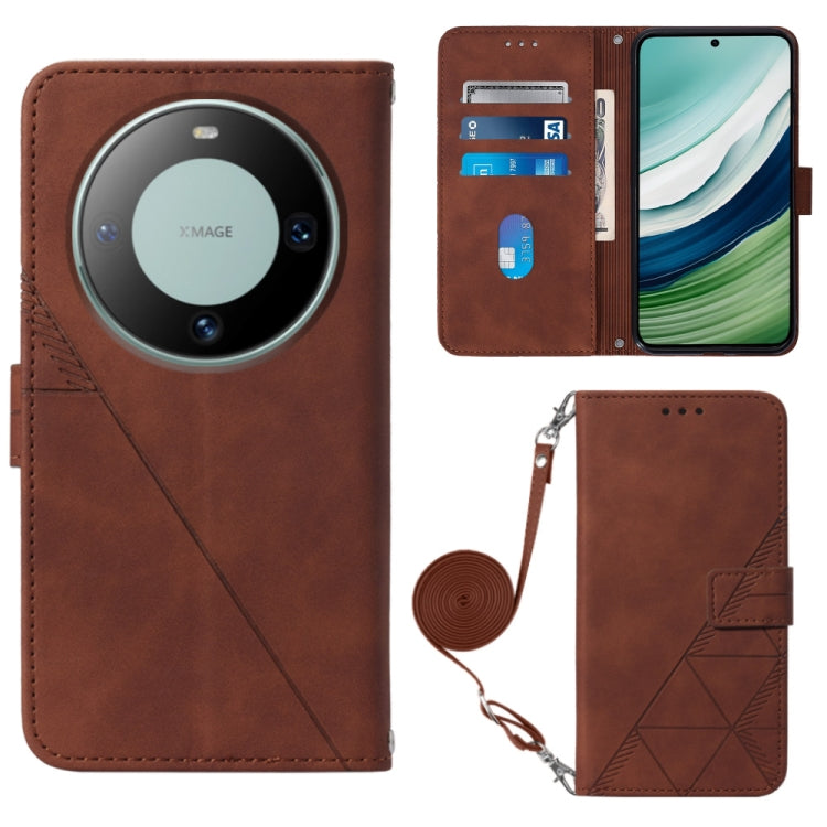 Crossbody 3D Embossed Flip Leather Phone Case, For Huawei Nova 13 Pro, For Huawei Nova 13 / Nova 12, For Huawei Nova 12i 4G Global, For Huawei Nova 12s 4G Global, For Huawei Pura 70 Pro, For Huawei Pura 70, For Huawei Mate 60, For Huawei Mate 60 Pro