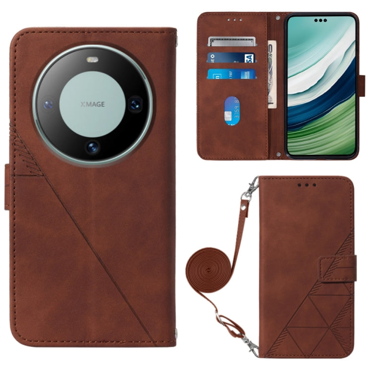 Crossbody 3D Embossed Flip Leather Phone Case, For Huawei Nova 13 Pro, For Huawei Nova 13 / Nova 12, For Huawei Nova 12i 4G Global, For Huawei Nova 12s 4G Global, For Huawei Pura 70 Pro, For Huawei Pura 70, For Huawei Mate 60, For Huawei Mate 60 Pro