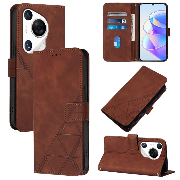 Crossbody 3D Embossed Flip Leather Phone Case, For Huawei Nova 13 Pro, For Huawei Nova 13 / Nova 12, For Huawei Nova 12i 4G Global, For Huawei Nova 12s 4G Global, For Huawei Pura 70 Pro, For Huawei Pura 70, For Huawei Mate 60, For Huawei Mate 60 Pro