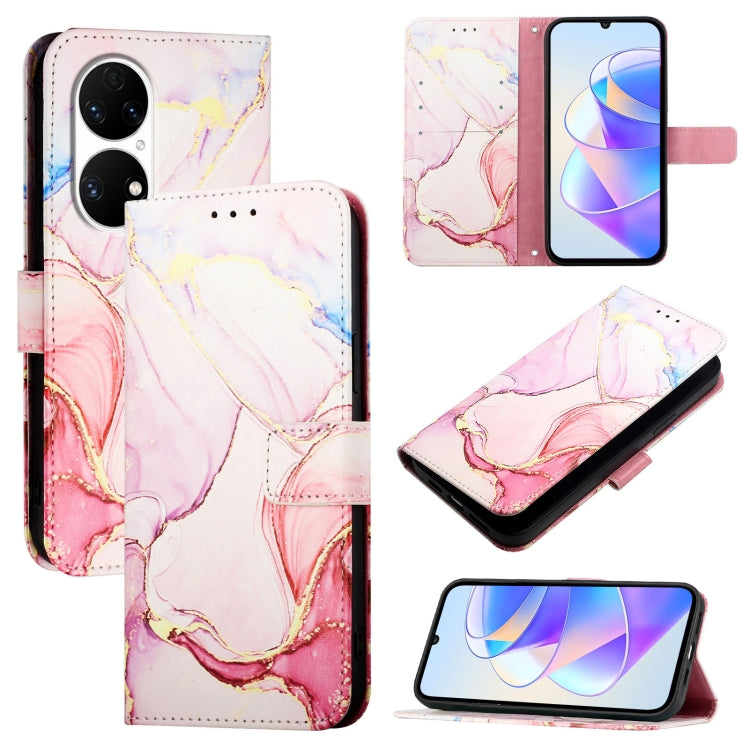 PT003 Marble Pattern Flip Leather Phone Case, For Huawei Mate 60, For Huawei Mate 60 Pro, For Huawei P60 Art, For Huawei P60 / P60 Pro, For Huawei Enjoy 50 Pro / nova Y90, For Huawei Enjoy 50 / nova Y70 Plus, For Huawei nova 9, For Huawei P50 Pro      ...