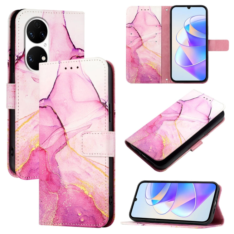 PT003 Marble Pattern Flip Leather Phone Case, For Huawei Mate 60, For Huawei Mate 60 Pro, For Huawei P60 Art, For Huawei P60 / P60 Pro, For Huawei Enjoy 50 Pro / nova Y90, For Huawei Enjoy 50 / nova Y70 Plus, For Huawei nova 9, For Huawei P50 Pro      ...