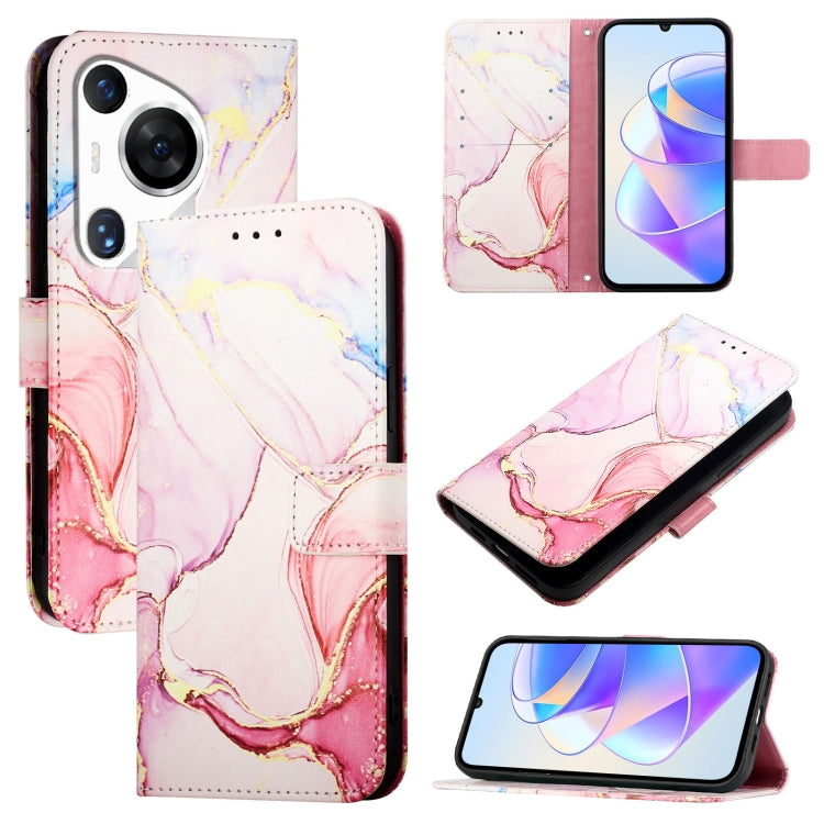 PT003 Marble Pattern Flip Leather Phone Case, For Huawei nova 13 Pro, For Huawei nova 13 / nova 12, For Huawei Pura 70 Pro / 70 Pro+, For Huawei nova 12i 4G Global, For Huawei nova 12s 4G Global, For Huawei Pura 70, For Huawei Mate 60                  ...