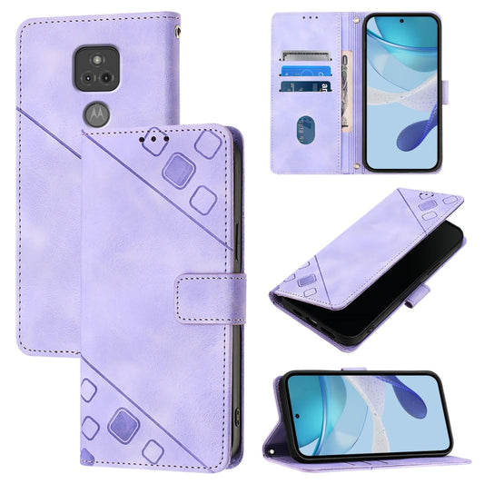 Skin Feel Embossed Leather Phone Case, For Motorola Moto G Play 2021, For Motorola Moto G Stylus 4G 2021