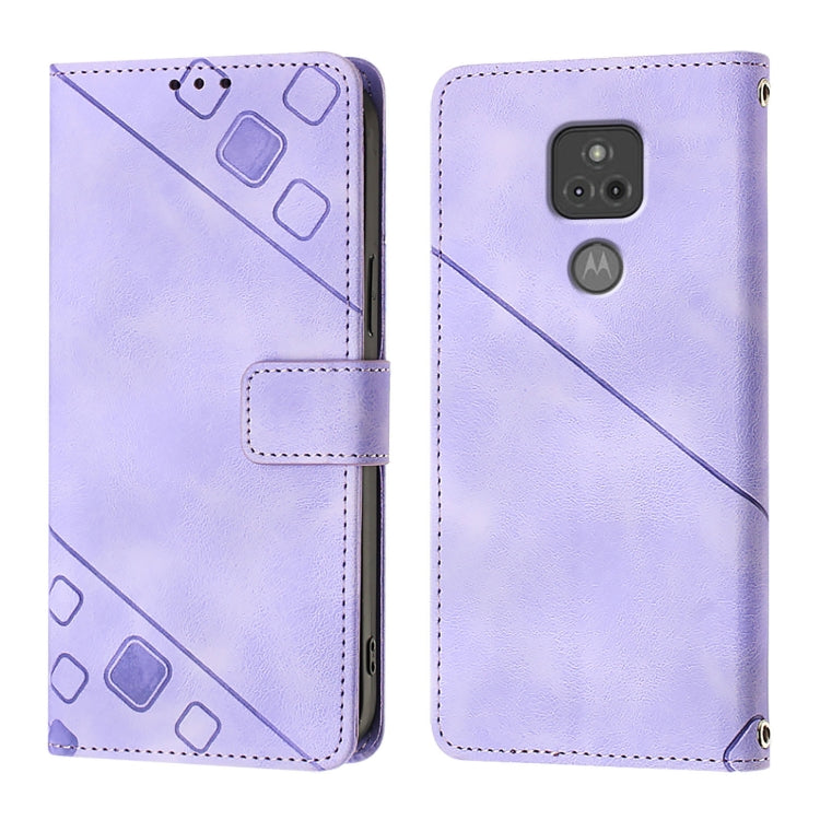 Skin Feel Embossed Leather Phone Case, For Motorola Moto G Play 2021, For Motorola Moto G Stylus 4G 2021