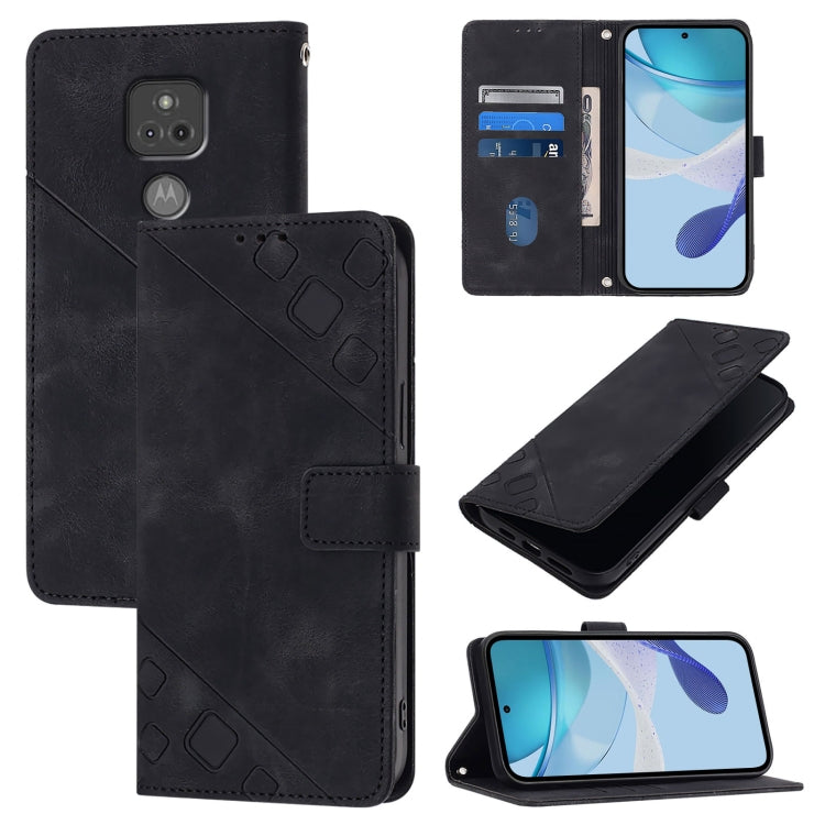 Skin Feel Embossed Leather Phone Case, For Motorola Moto G Play 2021, For Motorola Moto G Stylus 4G 2021