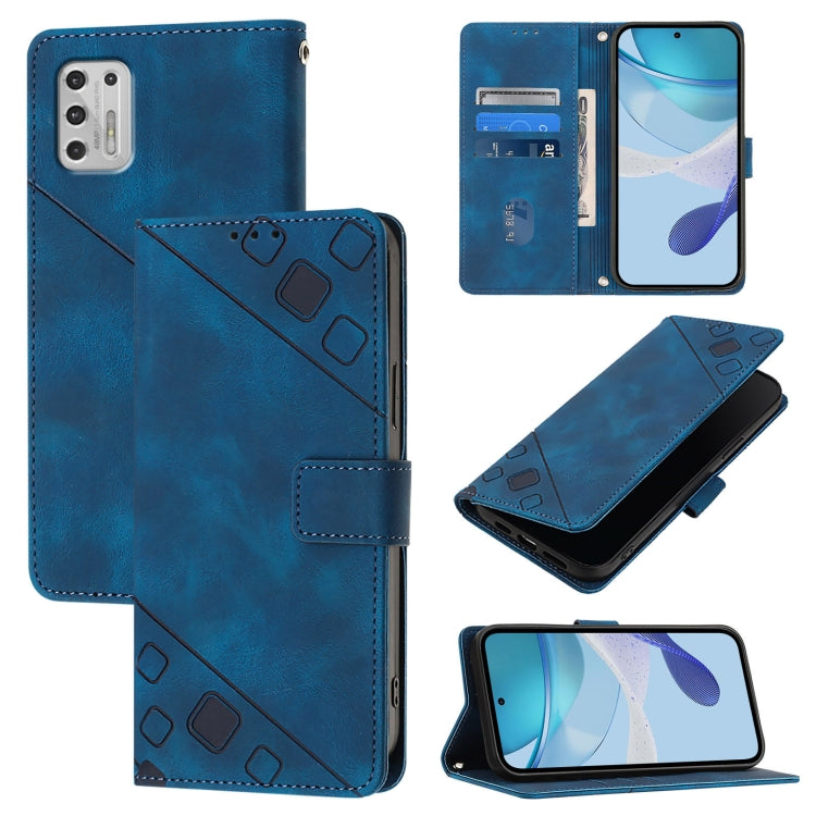 Skin Feel Embossed Leather Phone Case, For Motorola Moto G Play 2021, For Motorola Moto G Stylus 4G 2021