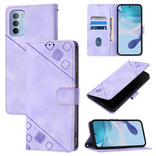Skin Feel Embossed Leather Phone Case, For Motorola Moto G31 Global / Moto G41, For Motorola Moto G71 5G, For Motorola Moto G Stylus 5G 2021, For Motorola Moto G60 / Moto G40 Fusion, For Motorola Moto G10 / G10 Power / G20, For Motorola Moto E7 Power  ...