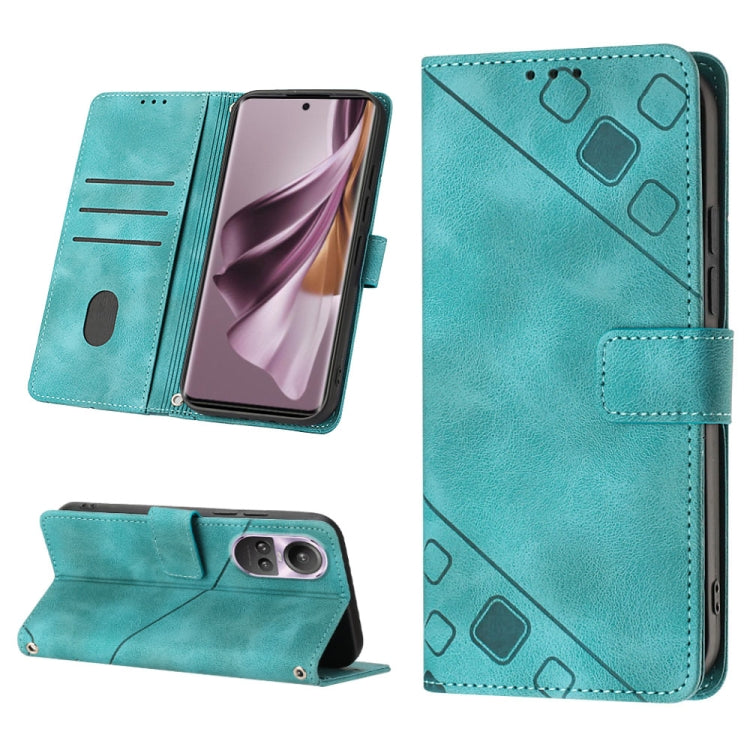 Skin-feel Embossed Leather Phone Case, For OPPO Reno9 A JP Version, For OPPO A38 4G Global, For OPPO Reno10 / Reno10 Pro Global, For OPPO A98 5G / F23 5G India, For OPPO A57s / A57e / A77s Global, For OPPO A57 4G / A77 4G Global, For OPPO Find X5 Pro  ...
