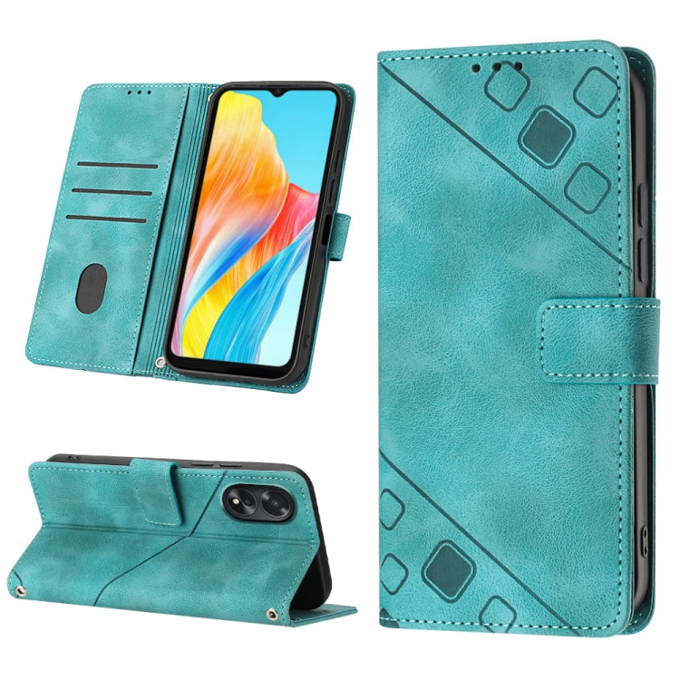 Skin-feel Embossed Leather Phone Case, For OPPO Reno9 A JP Version, For OPPO A38 4G Global, For OPPO Reno10 / Reno10 Pro Global, For OPPO A98 5G / F23 5G India, For OPPO A57s / A57e / A77s Global, For OPPO A57 4G / A77 4G Global, For OPPO Find X5 Pro  ...