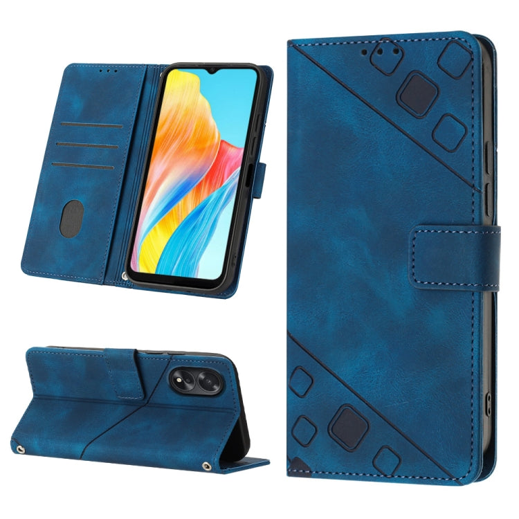 Skin-feel Embossed Leather Phone Case, For OPPO Reno9 A JP Version, For OPPO A38 4G Global, For OPPO Reno10 / Reno10 Pro Global, For OPPO A98 5G / F23 5G India, For OPPO A57s / A57e / A77s Global, For OPPO A57 4G / A77 4G Global, For OPPO Find X5 Pro  ...