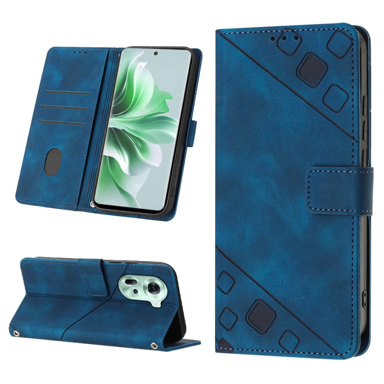 Skin-feel Embossed Leather Phone Case, For OPPO A2 Pro 5G / A3 Pro 5G, For OPPO A3 Pro 5G Global, For OPPO F25 Pro 5G India, For OPPO Reno 11F 5G Global, For OPPO Find X7, For OPPO Reno11 5G Global, For OPPO Reno11 Pro 5G Global, For OPPO Find X7 Ultra