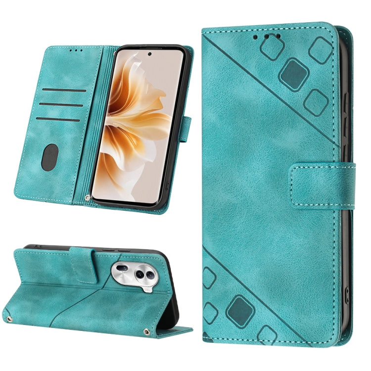 Skin-feel Embossed Leather Phone Case, For OPPO A2 Pro 5G / A3 Pro 5G, For OPPO A3 Pro 5G Global, For OPPO F25 Pro 5G India, For OPPO Reno 11F 5G Global, For OPPO Find X7, For OPPO Reno11 5G Global, For OPPO Reno11 Pro 5G Global, For OPPO Find X7 Ultra