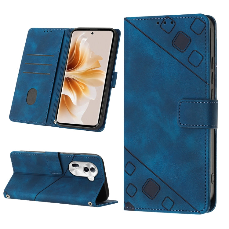Skin-feel Embossed Leather Phone Case, For OPPO A2 Pro 5G / A3 Pro 5G, For OPPO A3 Pro 5G Global, For OPPO F25 Pro 5G India, For OPPO Reno 11F 5G Global, For OPPO Find X7, For OPPO Reno11 5G Global, For OPPO Reno11 Pro 5G Global, For OPPO Find X7 Ultra