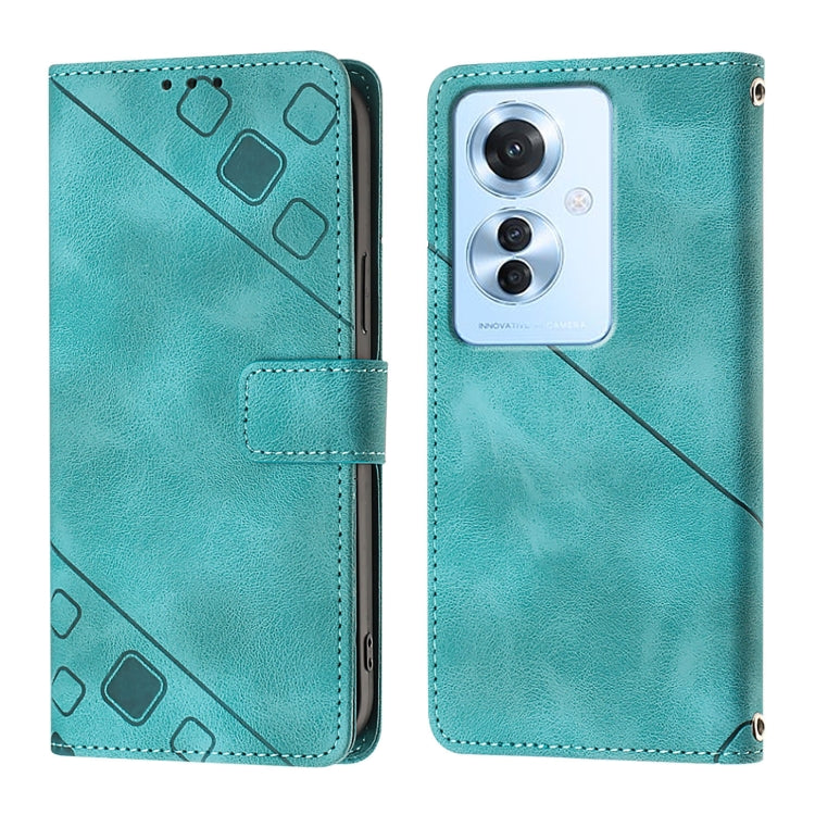 Skin-feel Embossed Leather Phone Case, For OPPO A2 Pro 5G / A3 Pro 5G, For OPPO A3 Pro 5G Global, For OPPO F25 Pro 5G India, For OPPO Reno 11F 5G Global, For OPPO Find X7, For OPPO Reno11 5G Global, For OPPO Reno11 Pro 5G Global, For OPPO Find X7 Ultra