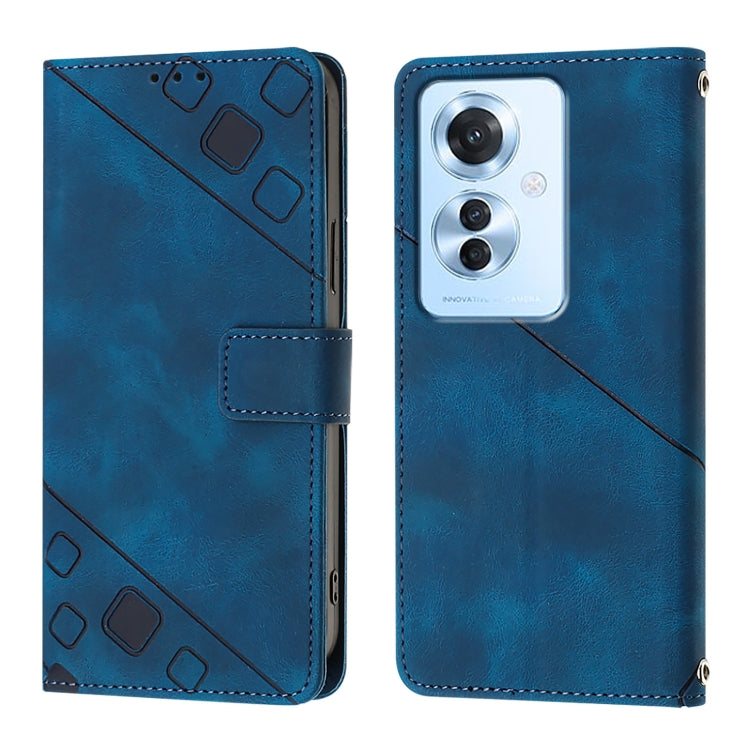 Skin-feel Embossed Leather Phone Case, For OPPO A2 Pro 5G / A3 Pro 5G, For OPPO A3 Pro 5G Global, For OPPO F25 Pro 5G India, For OPPO Reno 11F 5G Global, For OPPO Find X7, For OPPO Reno11 5G Global, For OPPO Reno11 Pro 5G Global, For OPPO Find X7 Ultra