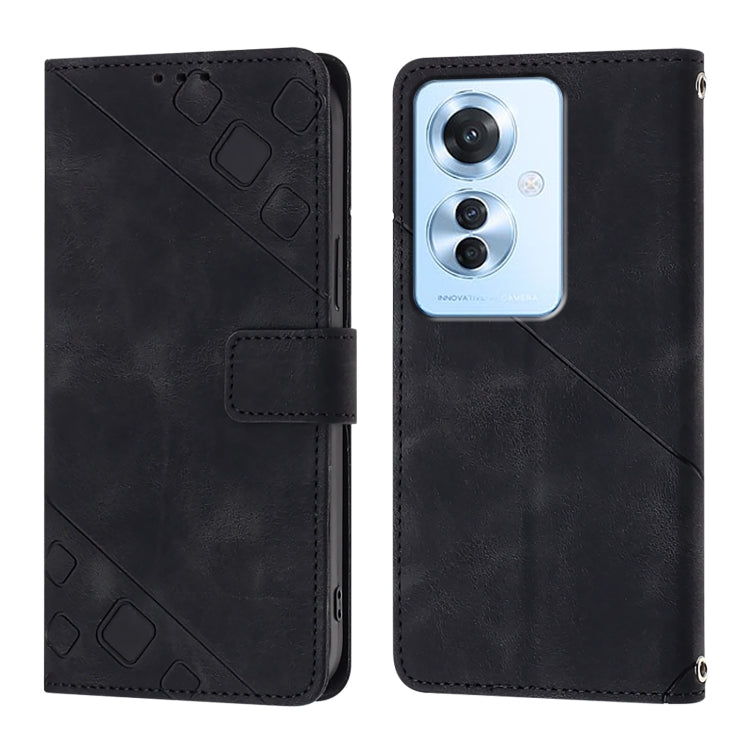 Skin-feel Embossed Leather Phone Case, For OPPO A2 Pro 5G / A3 Pro 5G, For OPPO A3 Pro 5G Global, For OPPO F25 Pro 5G India, For OPPO Reno 11F 5G Global, For OPPO Find X7, For OPPO Reno11 5G Global, For OPPO Reno11 Pro 5G Global, For OPPO Find X7 Ultra