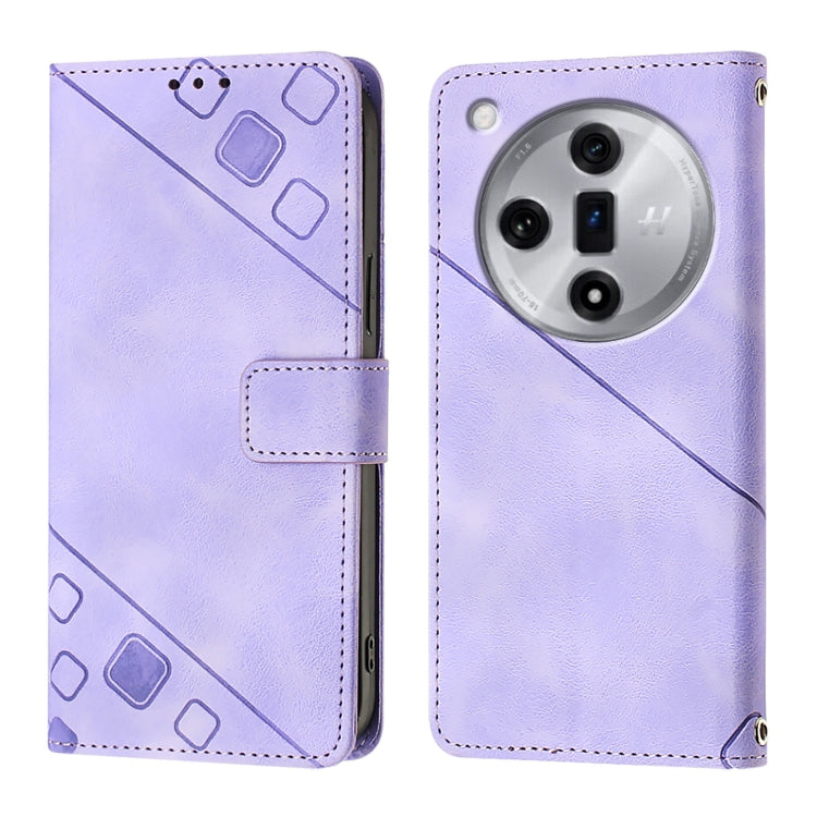 Skin-feel Embossed Leather Phone Case, For OPPO A2 Pro 5G / A3 Pro 5G, For OPPO A3 Pro 5G Global, For OPPO F25 Pro 5G India, For OPPO Reno 11F 5G Global, For OPPO Find X7, For OPPO Reno11 5G Global, For OPPO Reno11 Pro 5G Global, For OPPO Find X7 Ultra