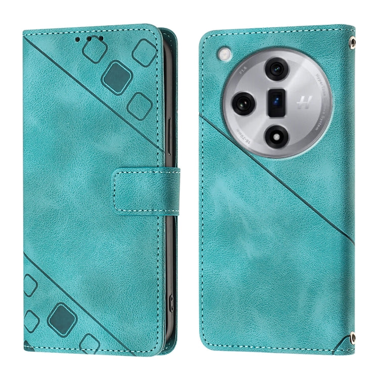 Skin-feel Embossed Leather Phone Case, For OPPO A2 Pro 5G / A3 Pro 5G, For OPPO A3 Pro 5G Global, For OPPO F25 Pro 5G India, For OPPO Reno 11F 5G Global, For OPPO Find X7, For OPPO Reno11 5G Global, For OPPO Reno11 Pro 5G Global, For OPPO Find X7 Ultra