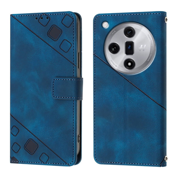 Skin-feel Embossed Leather Phone Case, For OPPO A2 Pro 5G / A3 Pro 5G, For OPPO A3 Pro 5G Global, For OPPO F25 Pro 5G India, For OPPO Reno 11F 5G Global, For OPPO Find X7, For OPPO Reno11 5G Global, For OPPO Reno11 Pro 5G Global, For OPPO Find X7 Ultra
