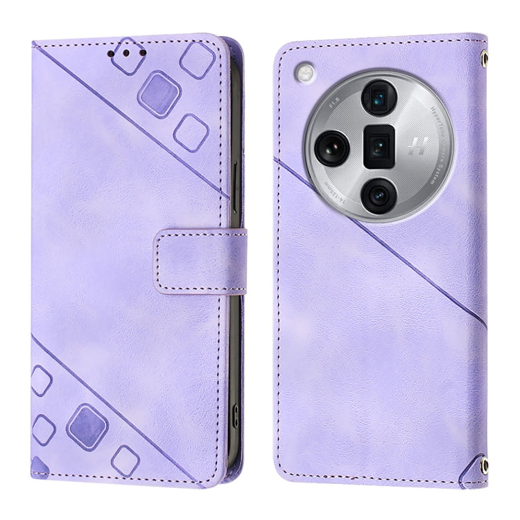 Skin-feel Embossed Leather Phone Case, For OPPO A2 Pro 5G / A3 Pro 5G, For OPPO A3 Pro 5G Global, For OPPO F25 Pro 5G India, For OPPO Reno 11F 5G Global, For OPPO Find X7, For OPPO Reno11 5G Global, For OPPO Reno11 Pro 5G Global, For OPPO Find X7 Ultra