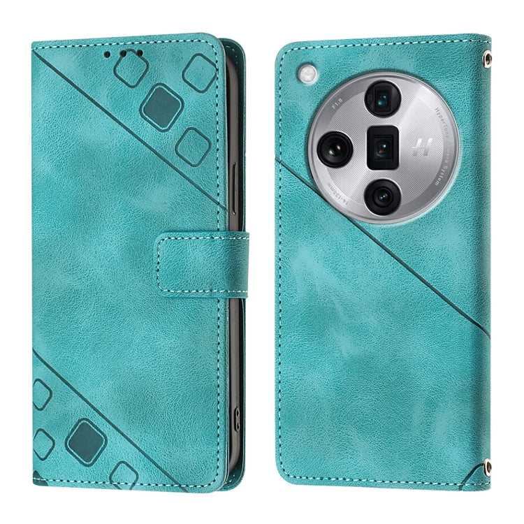 Skin-feel Embossed Leather Phone Case, For OPPO A2 Pro 5G / A3 Pro 5G, For OPPO A3 Pro 5G Global, For OPPO F25 Pro 5G India, For OPPO Reno 11F 5G Global, For OPPO Find X7, For OPPO Reno11 5G Global, For OPPO Reno11 Pro 5G Global, For OPPO Find X7 Ultra