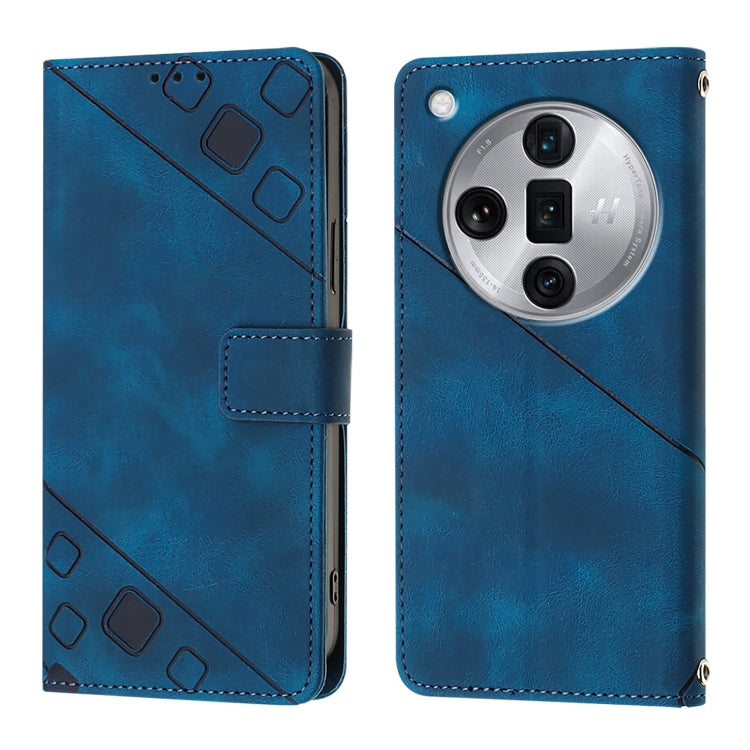Skin-feel Embossed Leather Phone Case, For OPPO A2 Pro 5G / A3 Pro 5G, For OPPO A3 Pro 5G Global, For OPPO F25 Pro 5G India, For OPPO Reno 11F 5G Global, For OPPO Find X7, For OPPO Reno11 5G Global, For OPPO Reno11 Pro 5G Global, For OPPO Find X7 Ultra