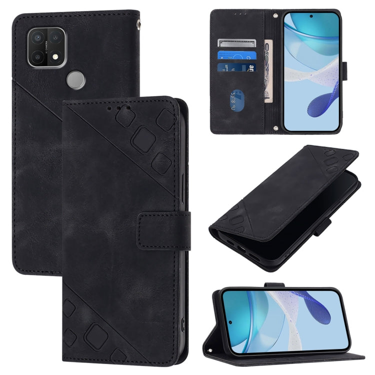 Skin-feel Embossed Leather Phone Case, For OPPO A32 2020 4G / A53 2020 4G, For OPPO A53s 4G / A33 2020 4G, For OPPO A11s 4G, For OPPO A15 / A15s / A35 2021, For OPPO F17 Pro / A93 2020 4G Global, For OPPO Reno4 Lite / Reno4 F                           ...