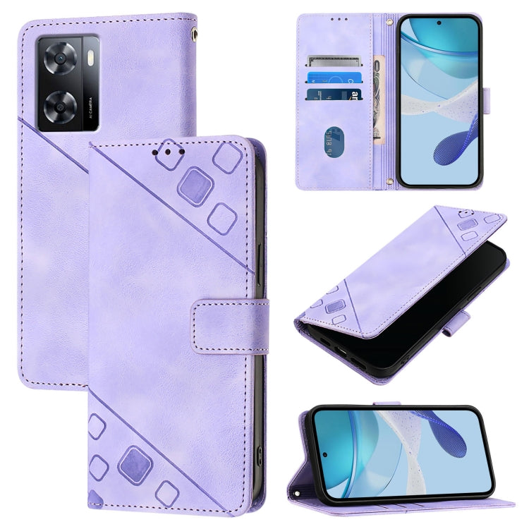 Skin-feel Embossed Leather Phone Case, For OPPO Reno9 A JP Version, For OPPO A38 4G Global, For OPPO Reno10 / Reno10 Pro Global, For OPPO A98 5G / F23 5G India, For OPPO A57s / A57e / A77s Global, For OPPO A57 4G / A77 4G Global, For OPPO Find X5 Pro  ...